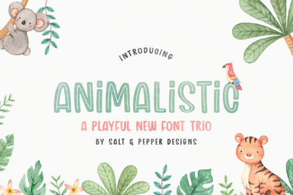 Animalistic Trio: A Playful Font for Friendly Designs