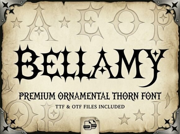 Bellamy: A Decorative Display Font for High-Impact Design