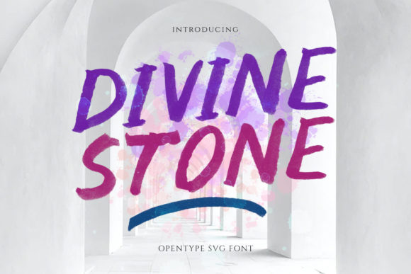 Divine Stone: A Brush Font with Watercolor Soul