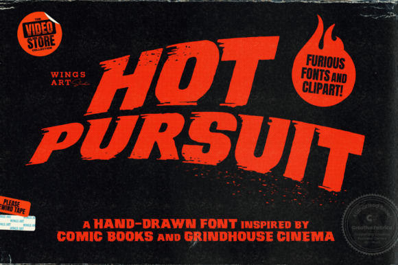 Hot Pursuit Font: Unleash Grungy, Hand-Drawn Attitude