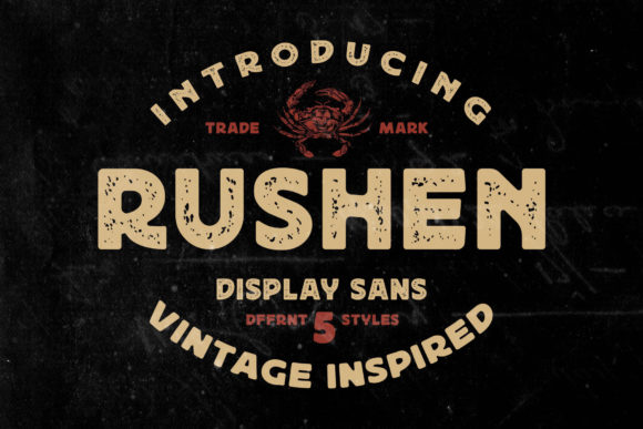 Rushen: A Bold Display Font for Striking Designs
