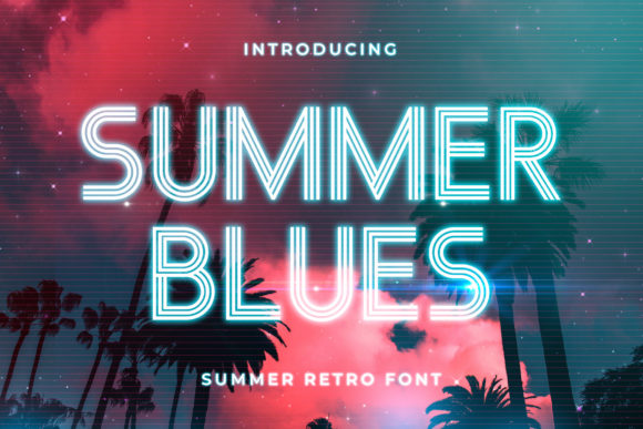 Summer Blues: A Cool Retro Font for Creative Projects