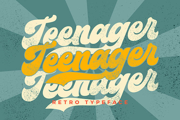 Teenager: A Cool Display Font with Retro Painted Style